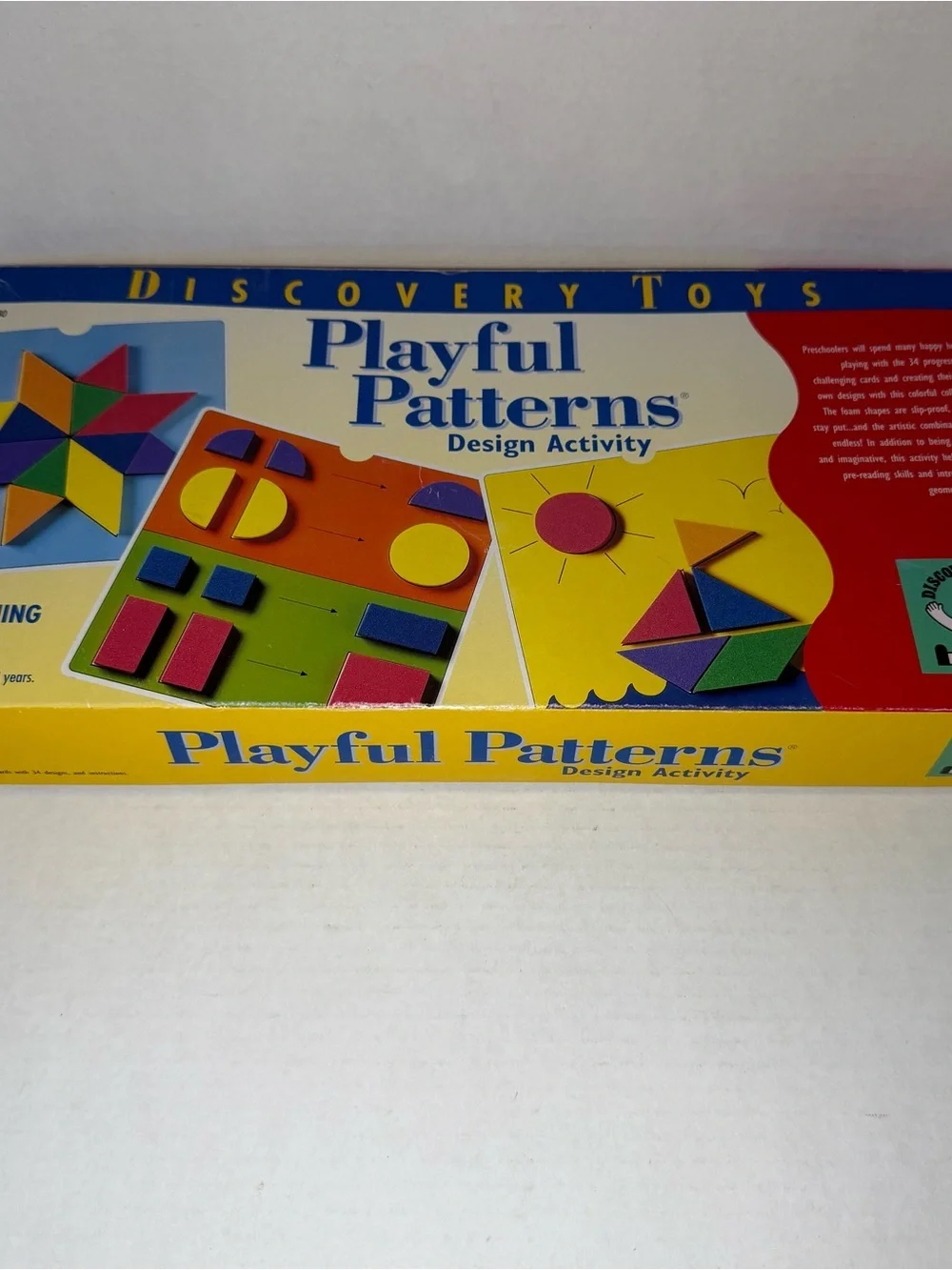 Vintage 90s Discovery Toys Playful Patterns Geometric Blocks Playset